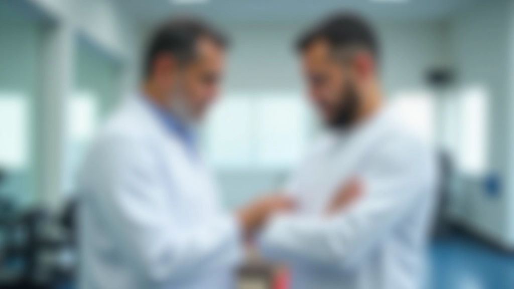معالج طبيعي يقوم بجلسة علاج للكتف مع لاعب تنس شاب في عيادة متخصصة